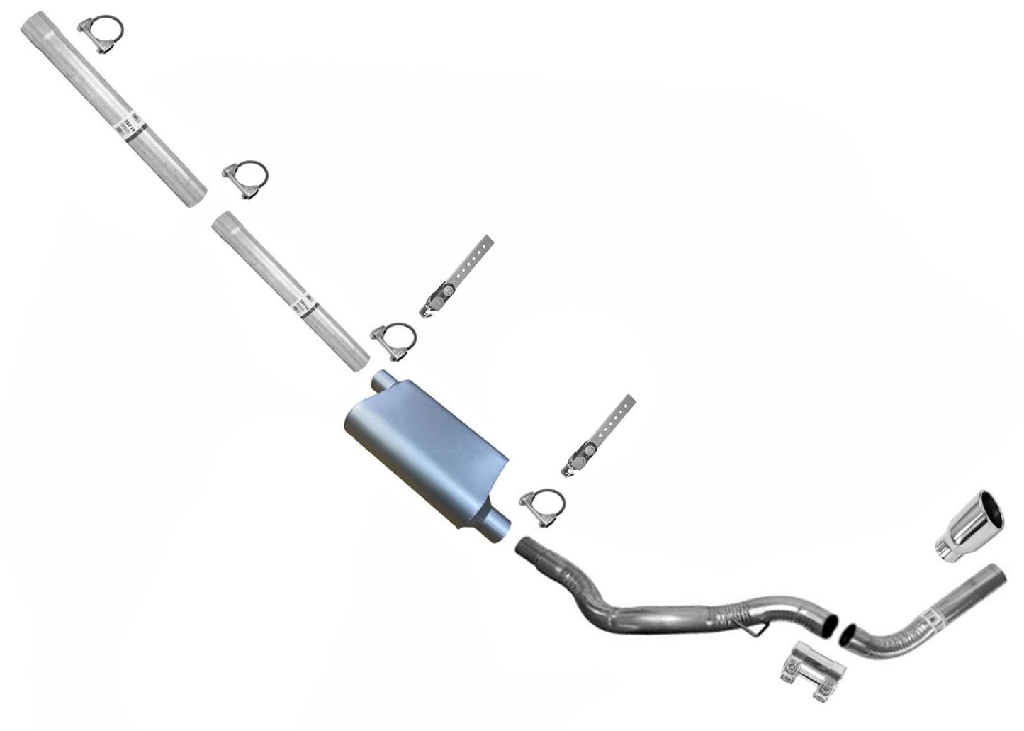 Performance Exhaust For 02-05 Ram Pick Up 1500 4.7 W 120.5 140.5 Wheelbase