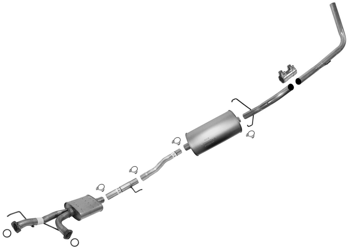 Pipe Exhaust System for Toyota Tundra 2005 2006 4 Door Double Cab 4.7L 140.5 WB