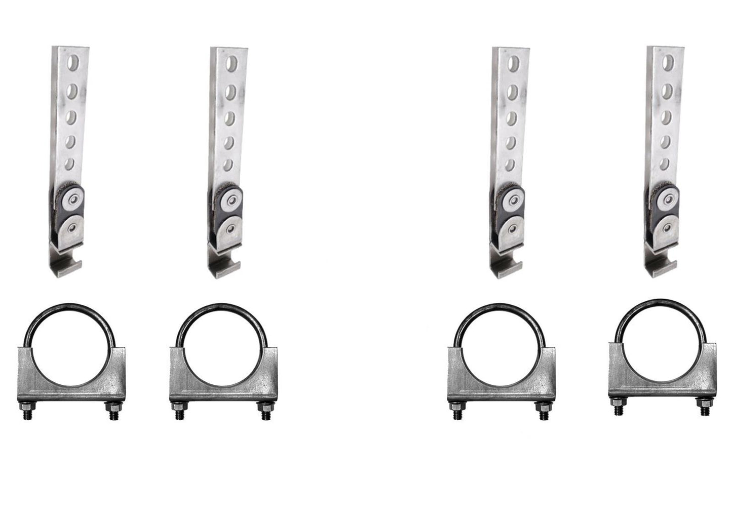 Kit de suspensión de escape personalizado con basculante giratorio de extremo abierto 360 con abrazaderas (cantidad 4) 3,0"
