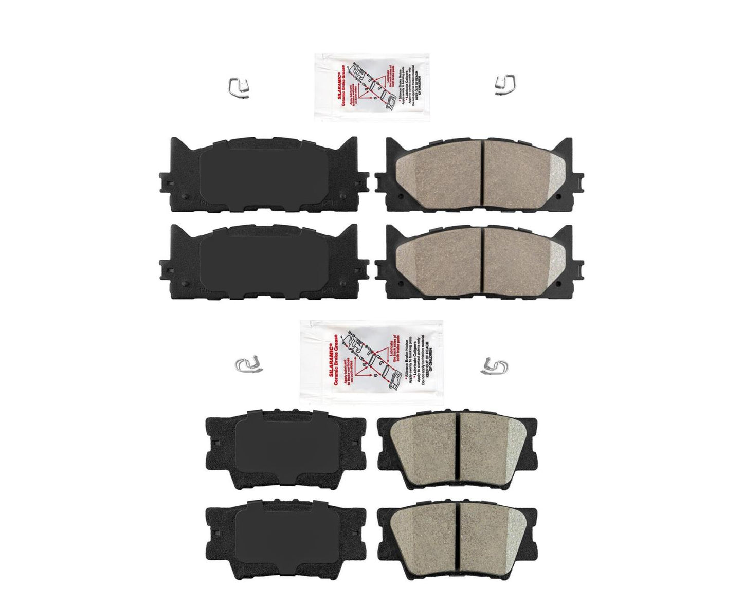 Ceramic Front + Rear Brake Pads FOR 2007-2018 TOYOTA AVALON CAMRY ES300H ES350