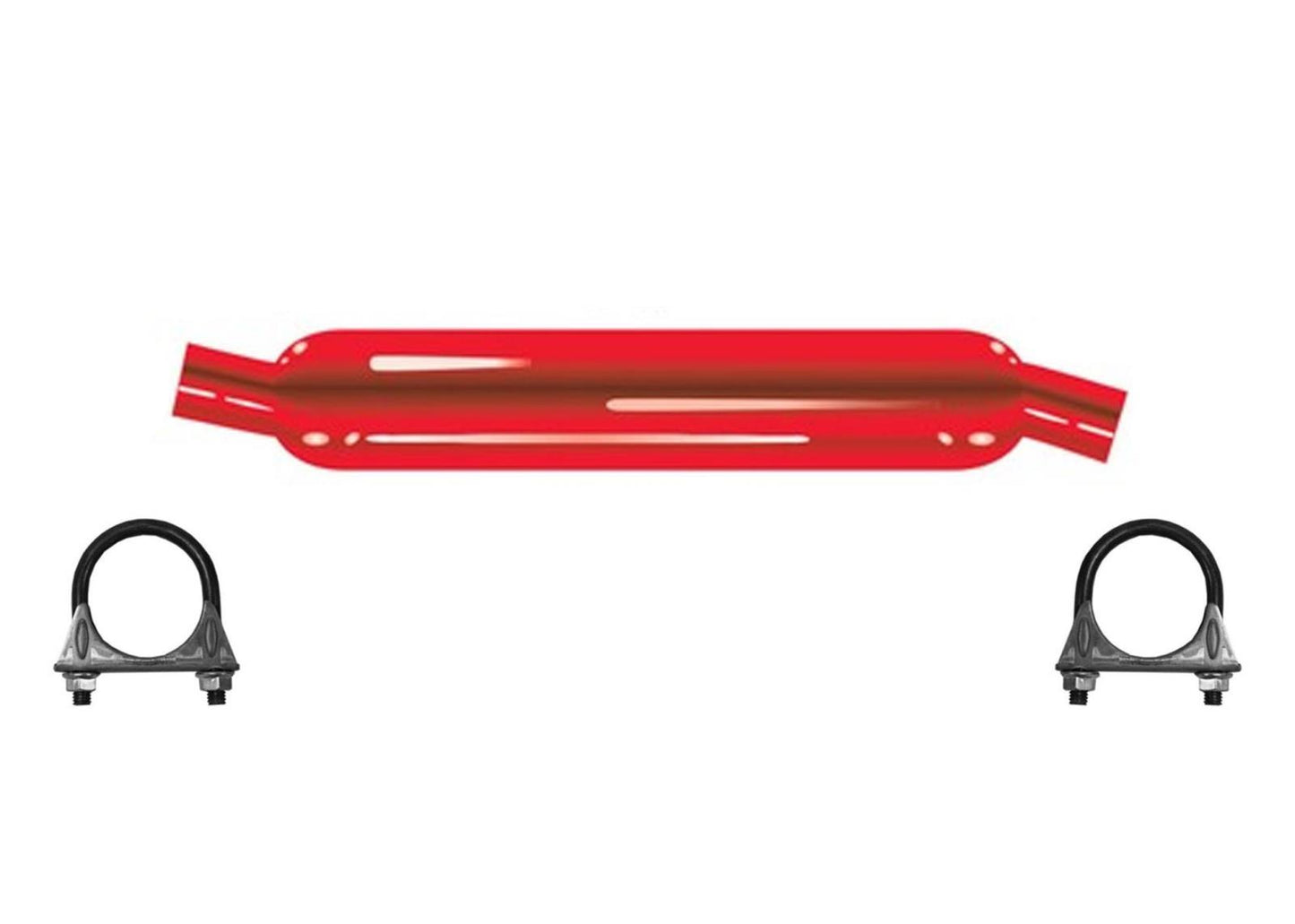 Cherry Bomb 87052CB Muffler 30 inch OAL, 22 in Body 2.5" Inlet 2.25" Outlet
