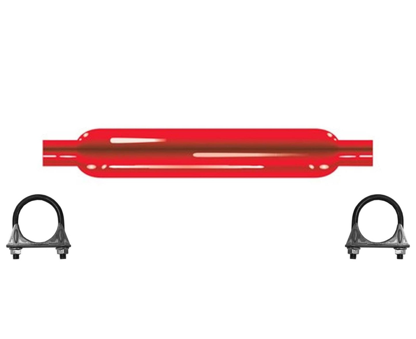 Cherry Bomb 87515CB Muffler 30.5 inch OAL, 26 in Body 2.25" Inlet 2.25" Outlet