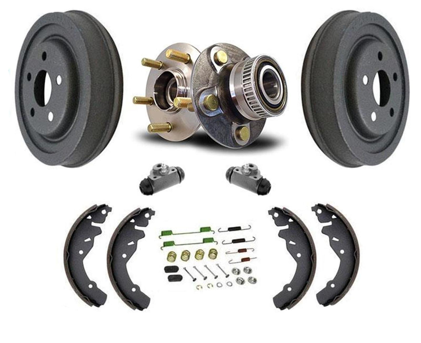 Brake Drum Brake Shoes Spr Kit Cylinders Wheel Hubs 01-03 For ChryslerPT Cruiser