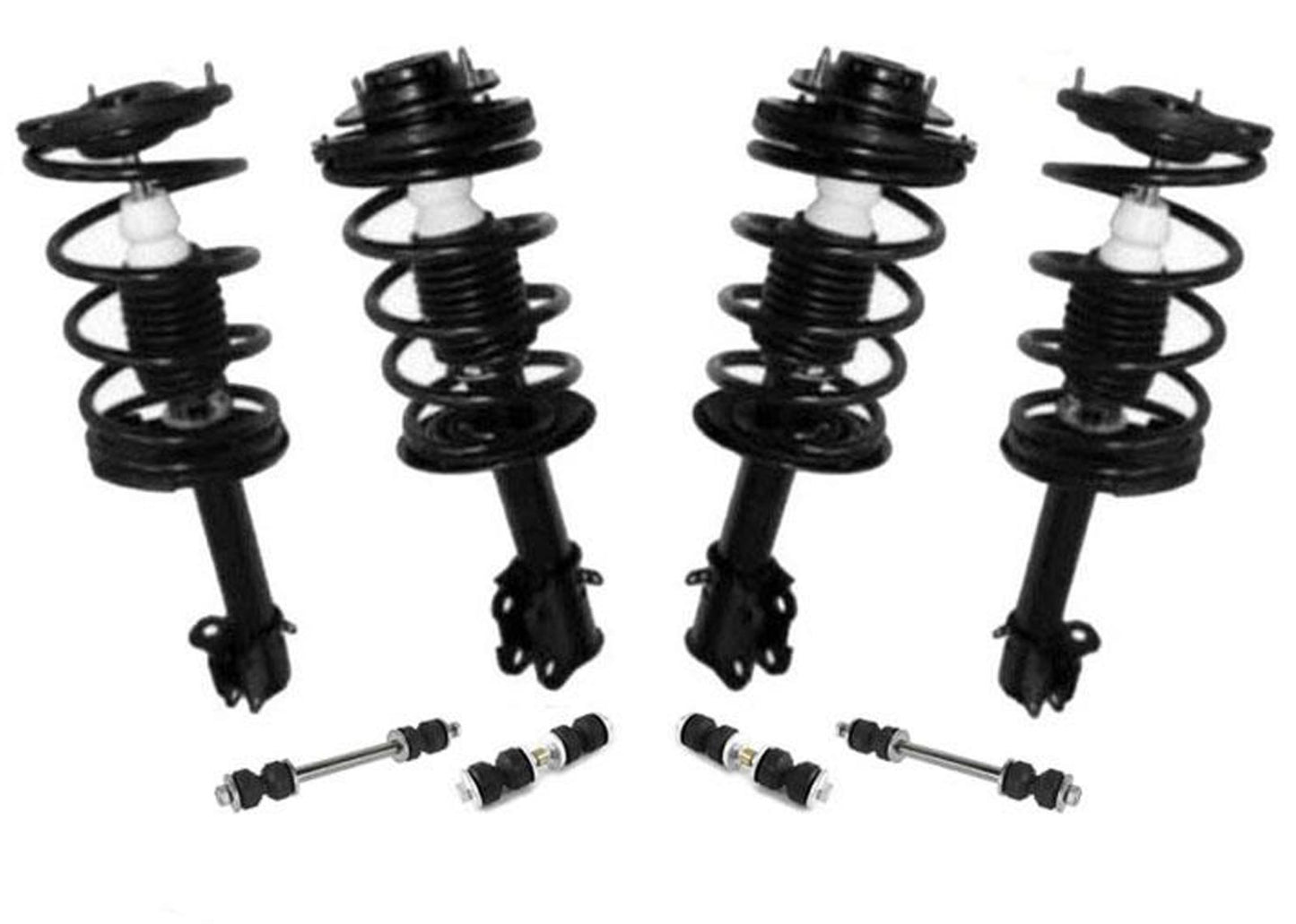 Fits 2000-2005 Neon Front & Rear Quick Spring Strut and Mount 4 Sway Bar Links