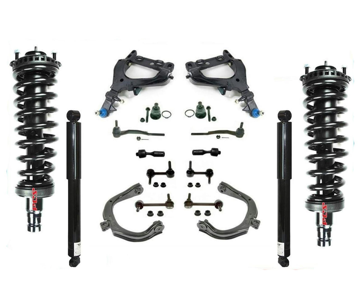 Se adapta a 02-03 Trailblazer rótulas delanteras, varillas de amarre, barras estabilizadoras, brazos de control