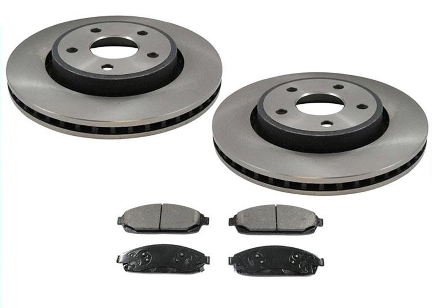 FIts 2005-2010 Jeep Commander Front Brake Rotors & Ceramic Brake Pads