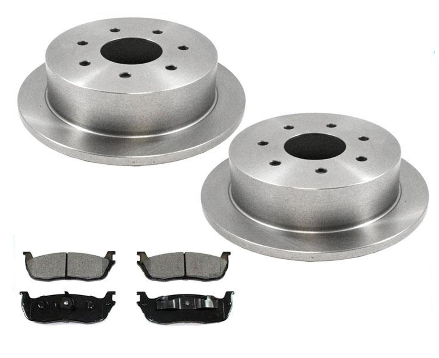 Para TRASERO 97-03 Ford F150 7 Stud Heavy Duty Carga útil Rotores de freno trasero Almohadilla de cerámica