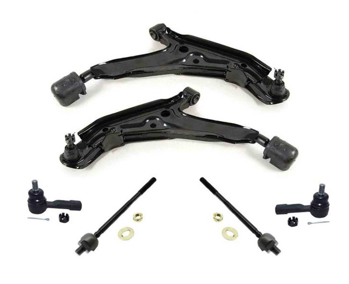 for 1991-96 Infiniti G20 Lower Control Arms Ball Joints Bushings Tie Rods 6Pc