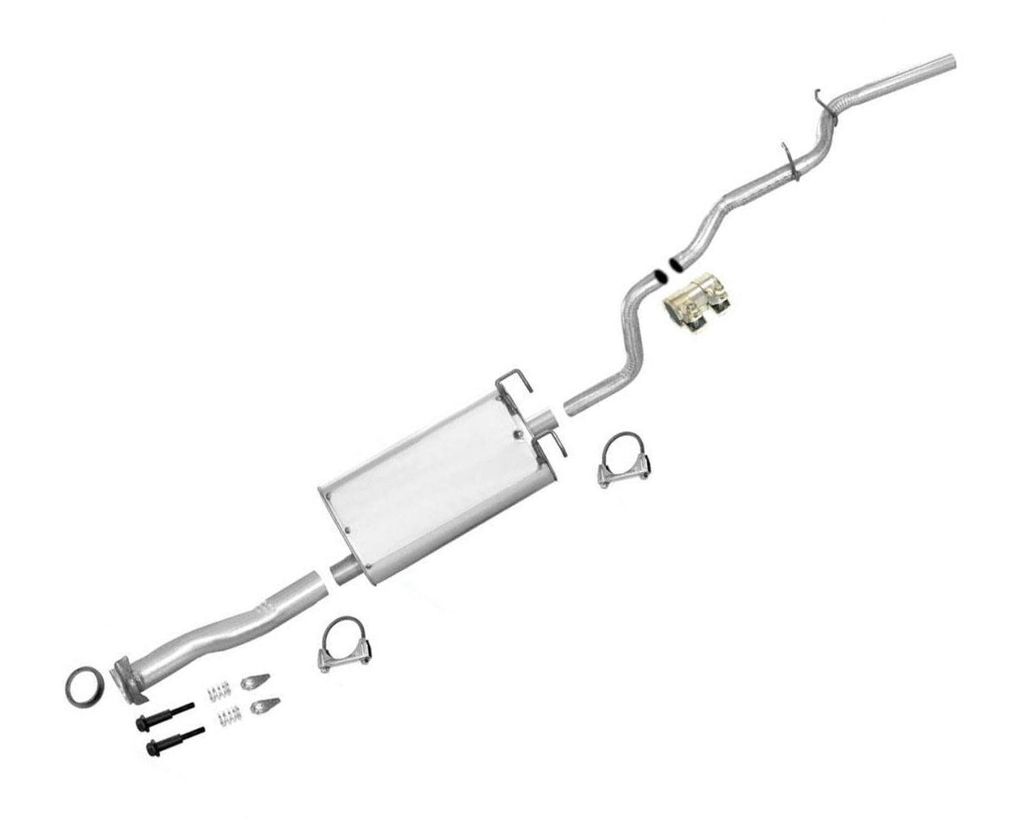 Single Inlet Muffler Tail Pipe for Ford Explorer 95-00 4.0L Vin X OHV 4-Door