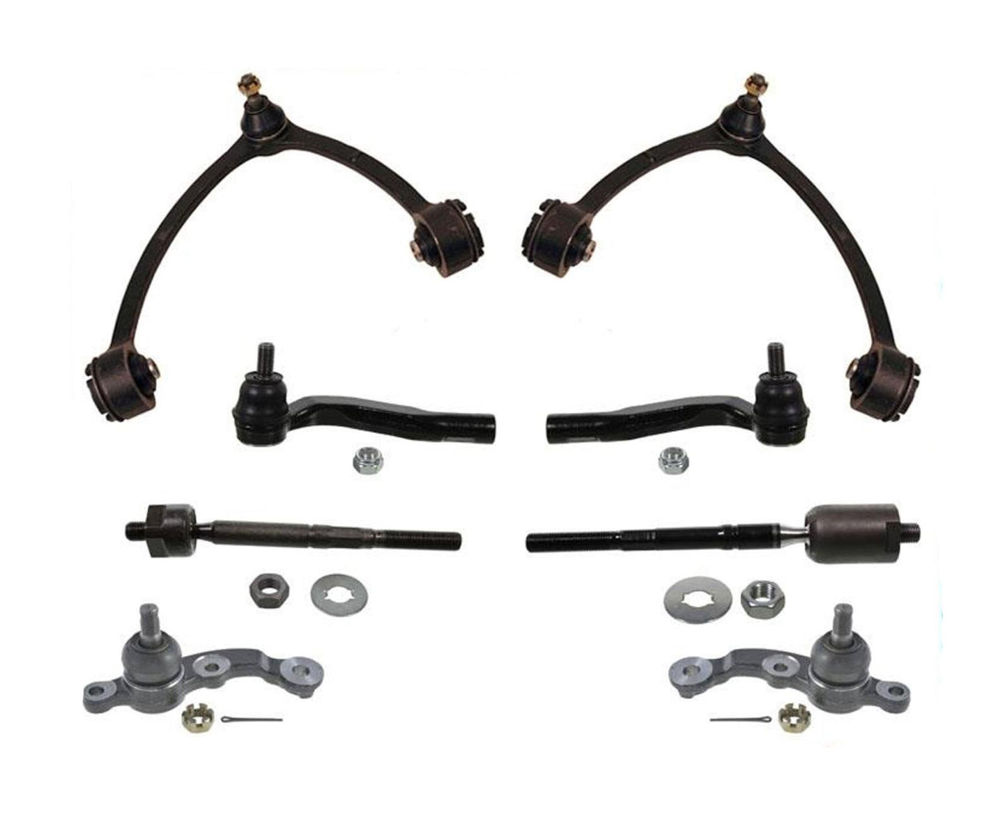 Front Upper Control Arms Lower Ball Joints & Tie Rods For 1995-1997 Lexus LS400