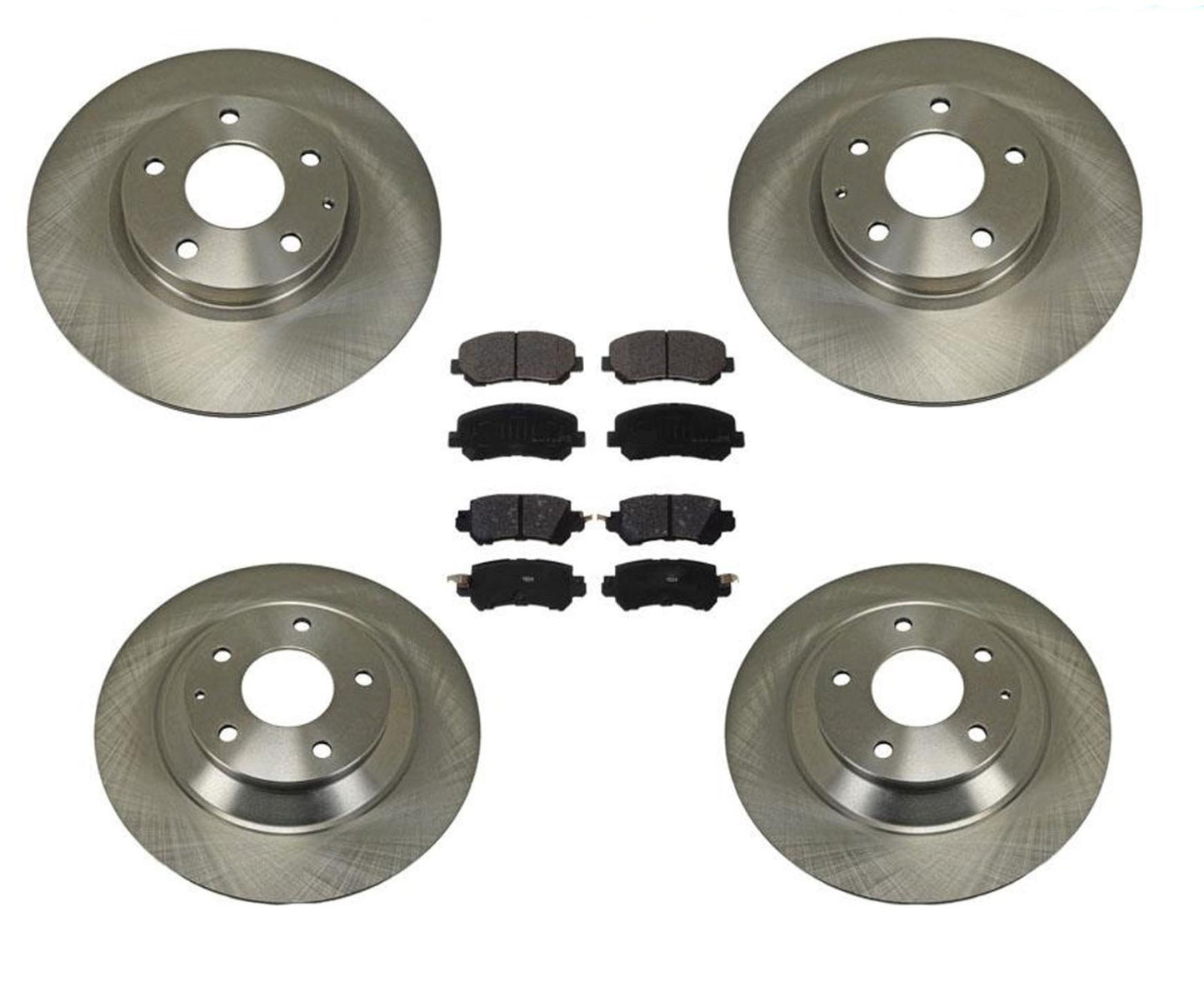 Front & Rear Rotors Ceramic Brake Pads Set for Mazda CX-5 2013-2015