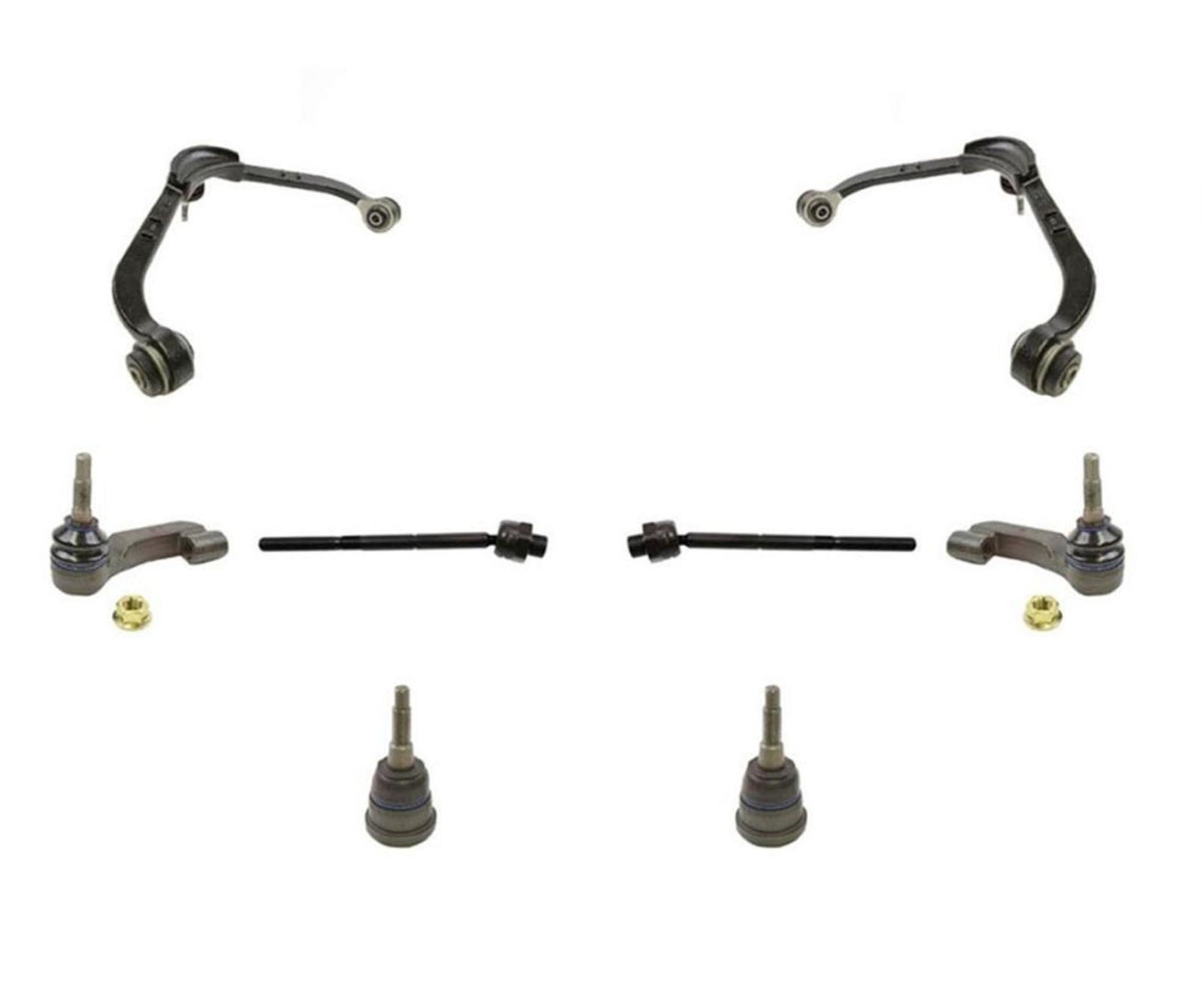 Front Control Arms Ball Joints Inner Outer Tie Rods 8pc For 02-04 Jeep Liberty