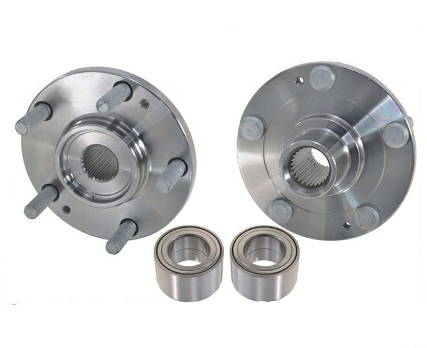 (2) FRONT Wheel Bearing With Hub Kits for Hyundai Tiburon 2.7L 03-08 ONLY