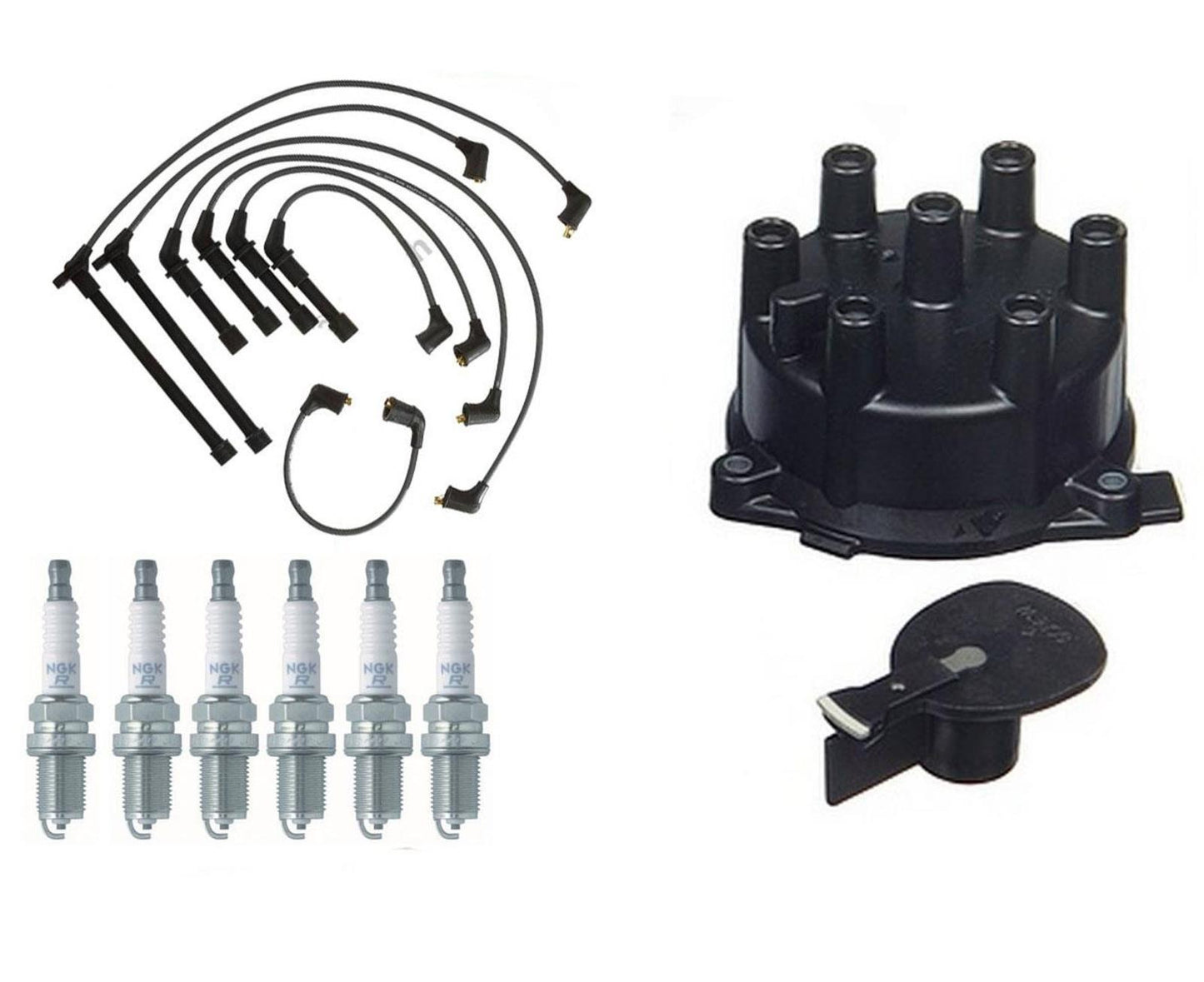 Spark Plug Ignition Wires Cap Rotors Plugs for Nissan Pathfinder 3.0L 1990 1995