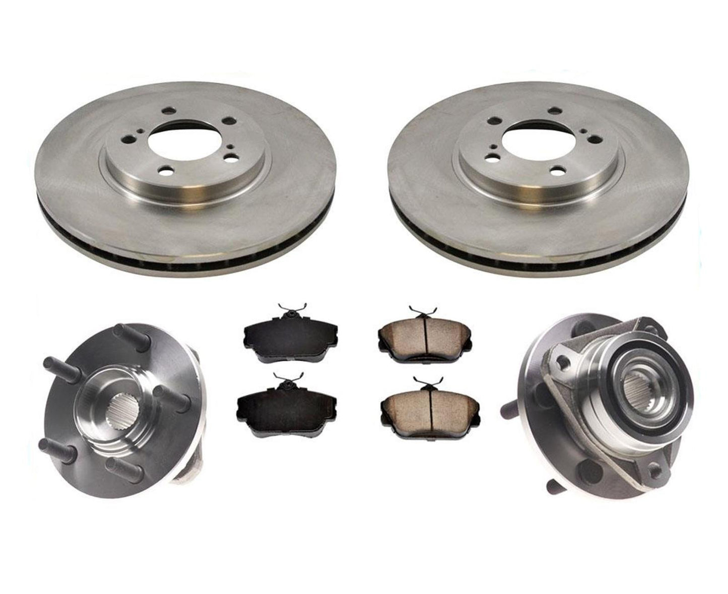 01-07 Taurus Rodamientos de rueda Conjunto de buje Rotores de disco delanteros Almohadillas de cerámica Kit de 5 piezas