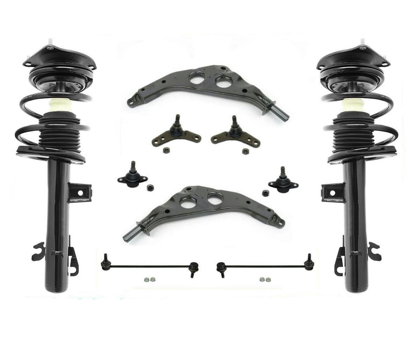 Fits 02-06 Mini Cooper Front Complete Struts Control Arms Links Ball Joints