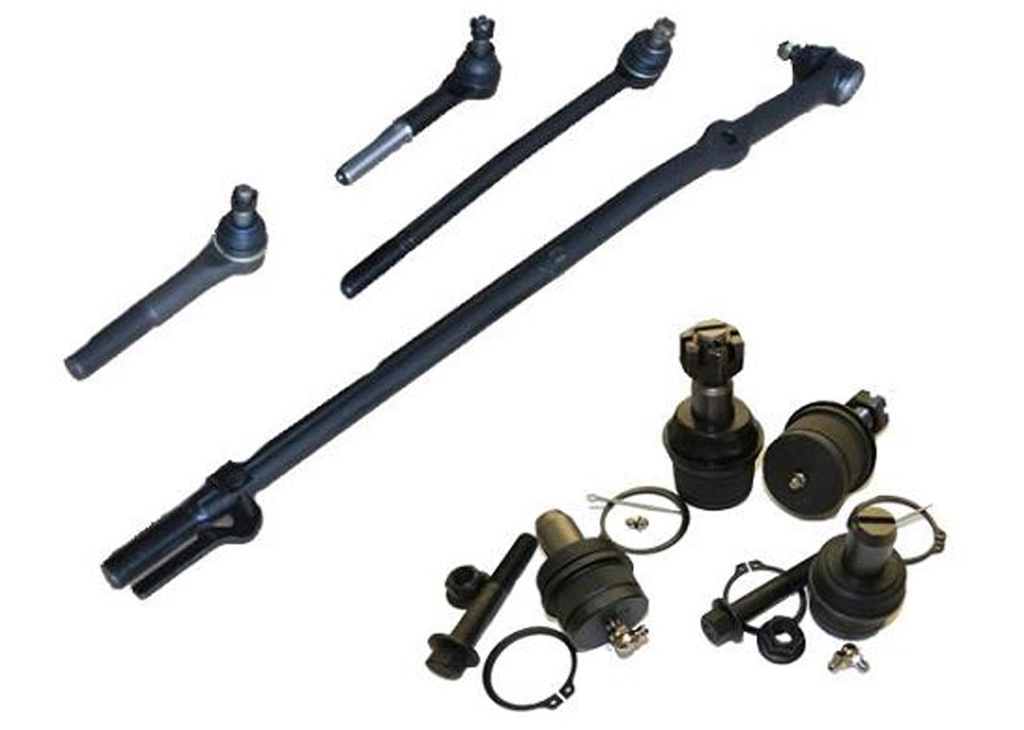 Drag Links Tie Rod Ball Joints 99-04 Excursion F350 F250 Super Duty 2WD 8Pc