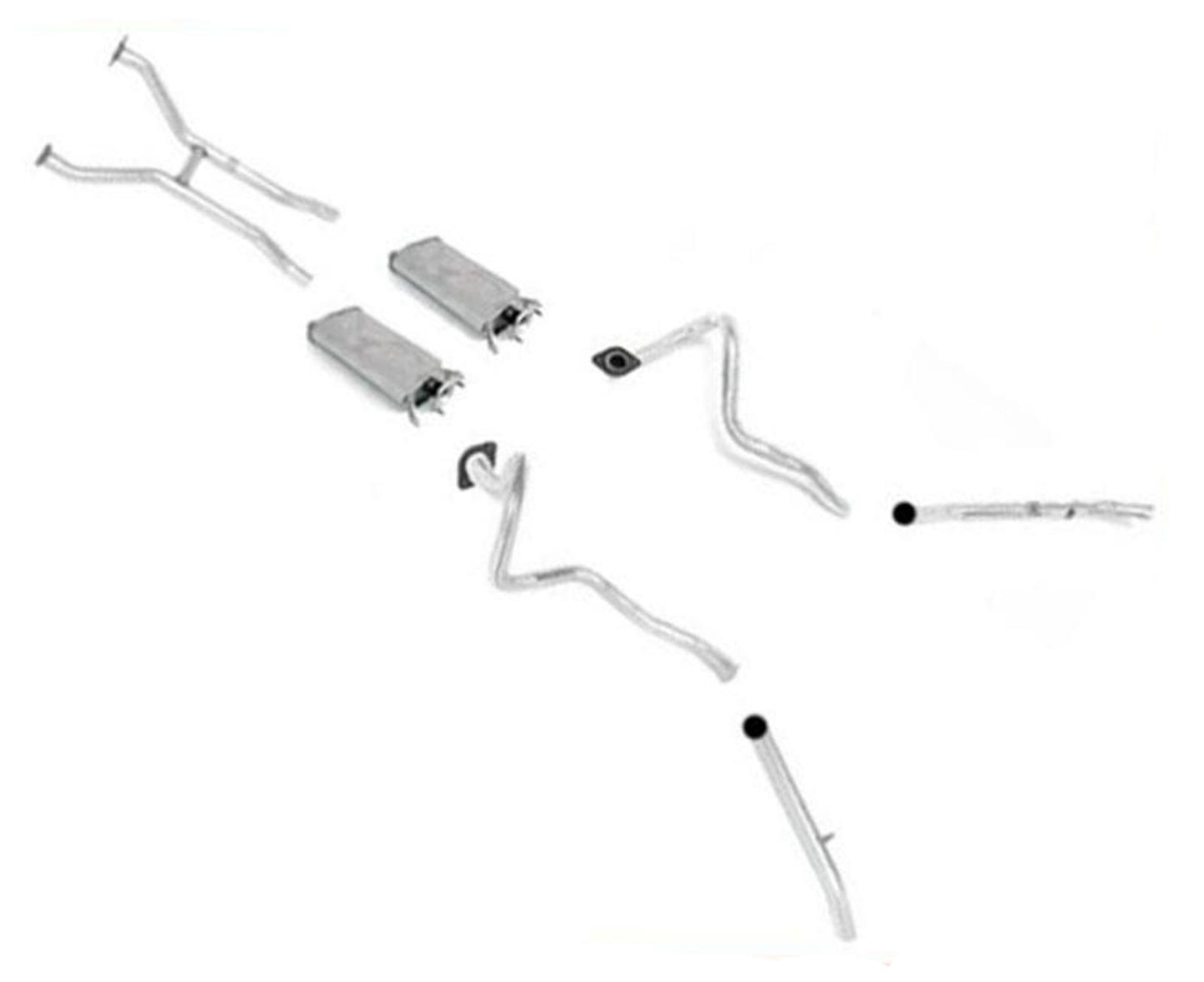 Se adapta al sistema de escape doble con silenciador Grand Marquis Crown Victoria 98-02, fabricado en EE. UU.