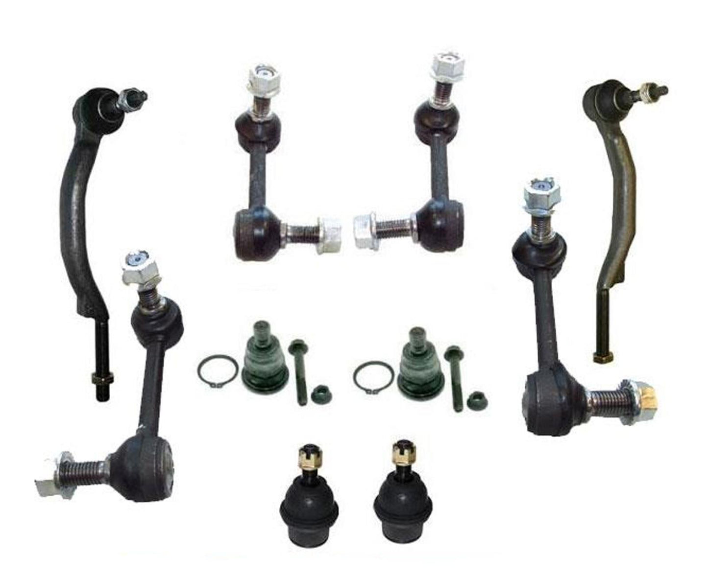 04-07 Envoy Bravad Trailblazer Rótulas 16MM Barras de amarre Barra estabilizadora Kit de enlaces 10 piezas