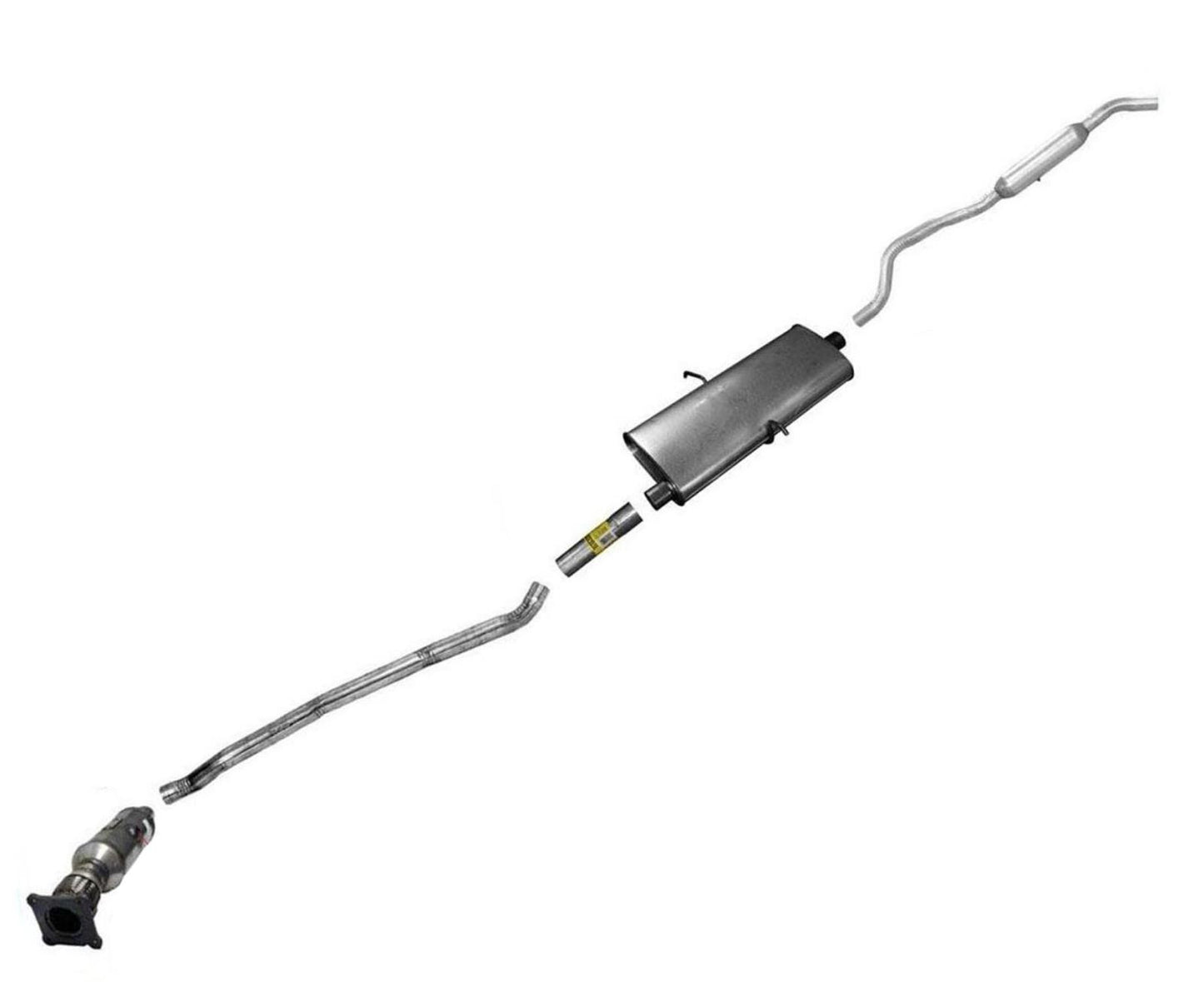 Compatible con Chrysler Town & Country 01-07 3.3L 119 con base de rueda, sistema de escape sin almacenamiento.