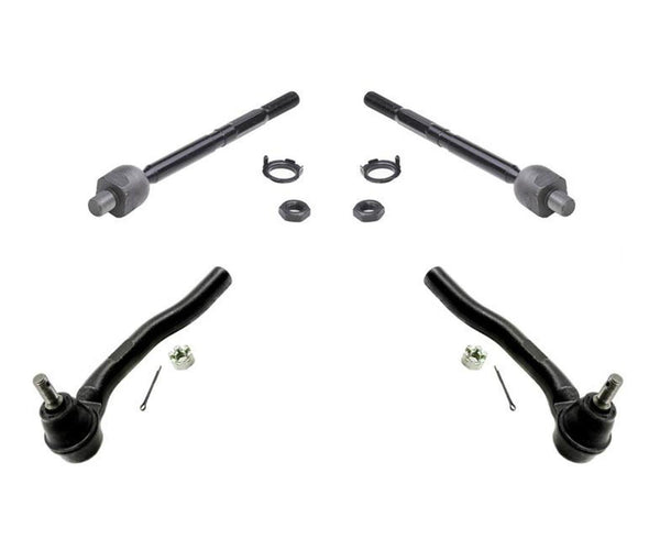 09-14 Fit Front Inner & Outer Tie Rod Ends Driver and Passenger Side 4pc