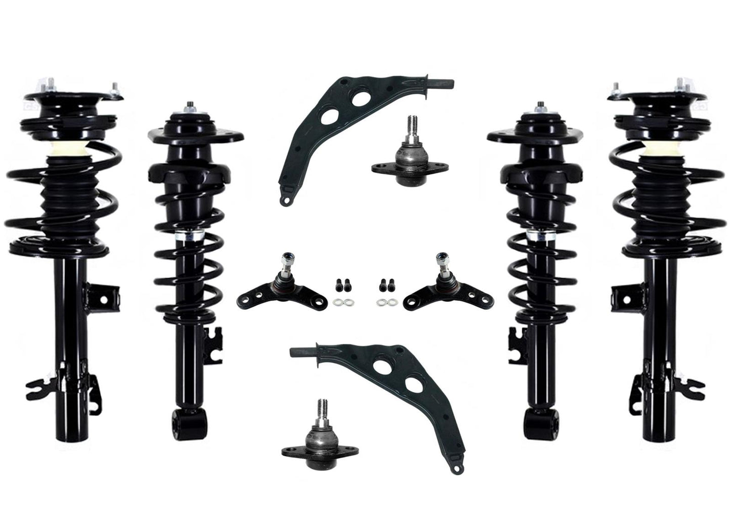 Brazos de control con resorte helicoidal y soporte para Mini Cooper S sobrealimentado 02-06