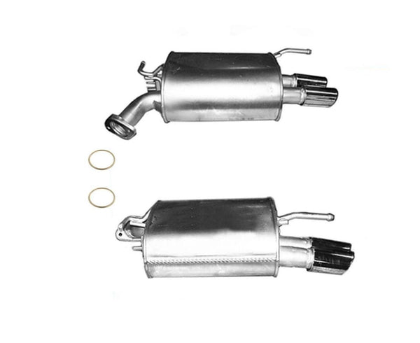 Brand New Rear Mufflers With Chrome Tips & Gaskets For Infiniti M35 06-10