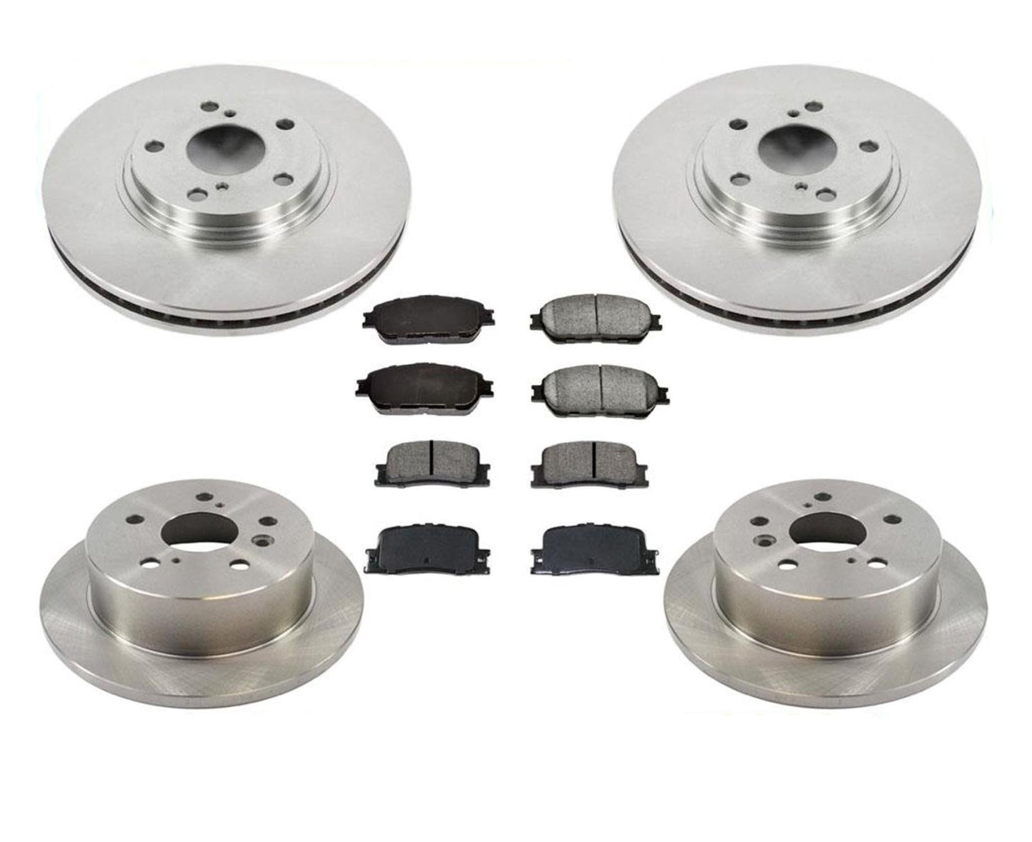 Fits For 2005-2007 Toyota Avalon Front & Rear Brake Rotors and Ceramic Pads
