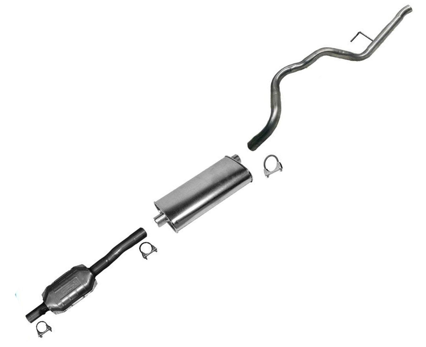 Compatible con silenciador Grand Cherokee 2001, sistema de escape convertidor de 34 1/8 pulgadas, 4,0 L, 4,7 L.