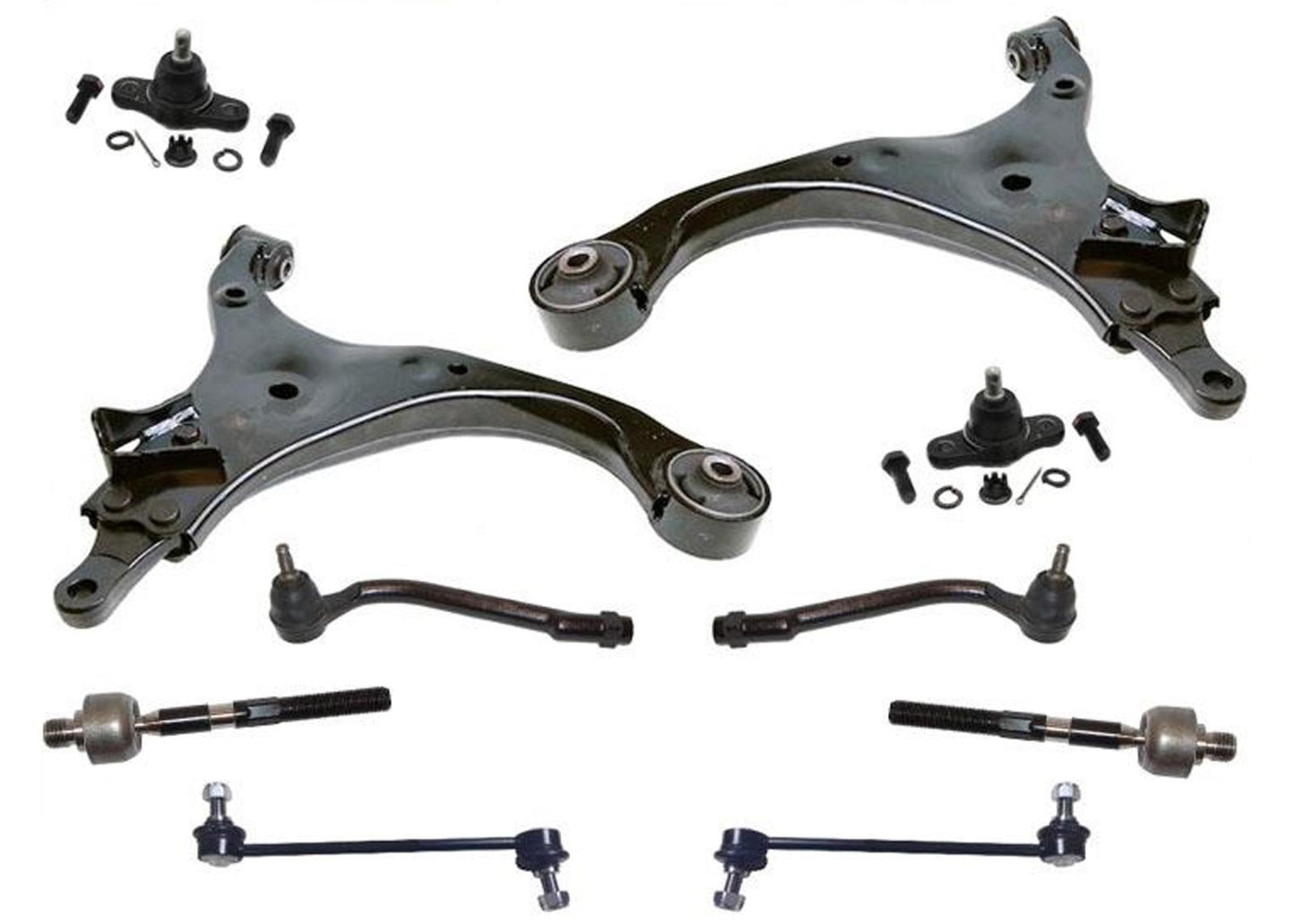 Front Lower Control Arms Tie Rods Ball Joints For 2010 2011 2012 2013 Kia Forte