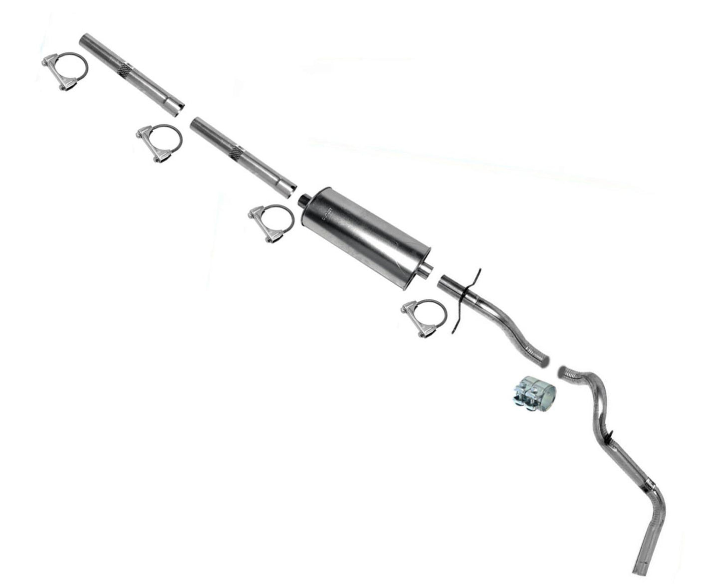 Ford F150 F250 4.2L 4.6L 5.4L Sistema de escape con silenciador 120 y 139 pulgadas W/B