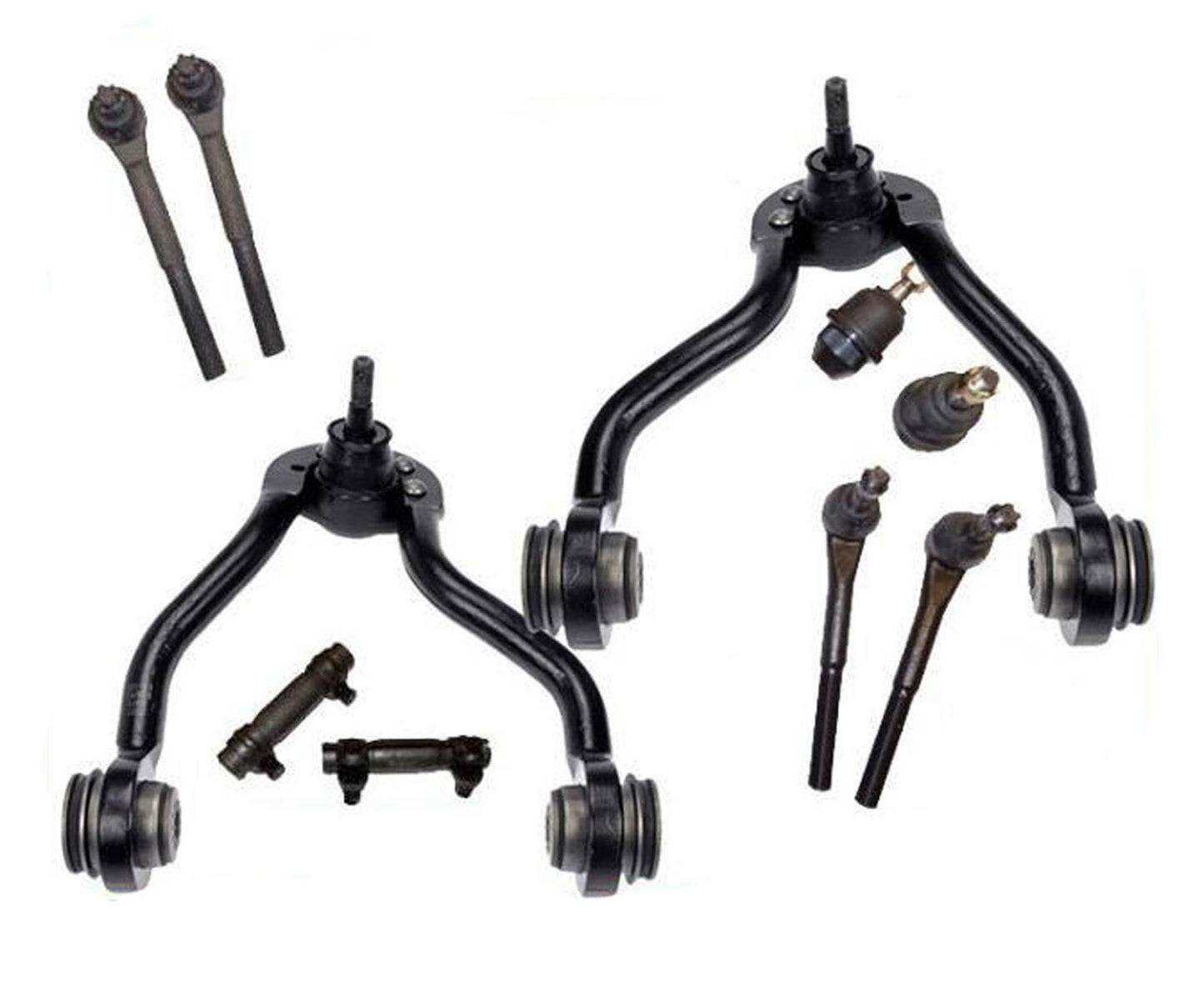 (2) Brazo de control superior con bujes de rótula para GMC Yukon 96-00 4x4, kit de 10 piezas