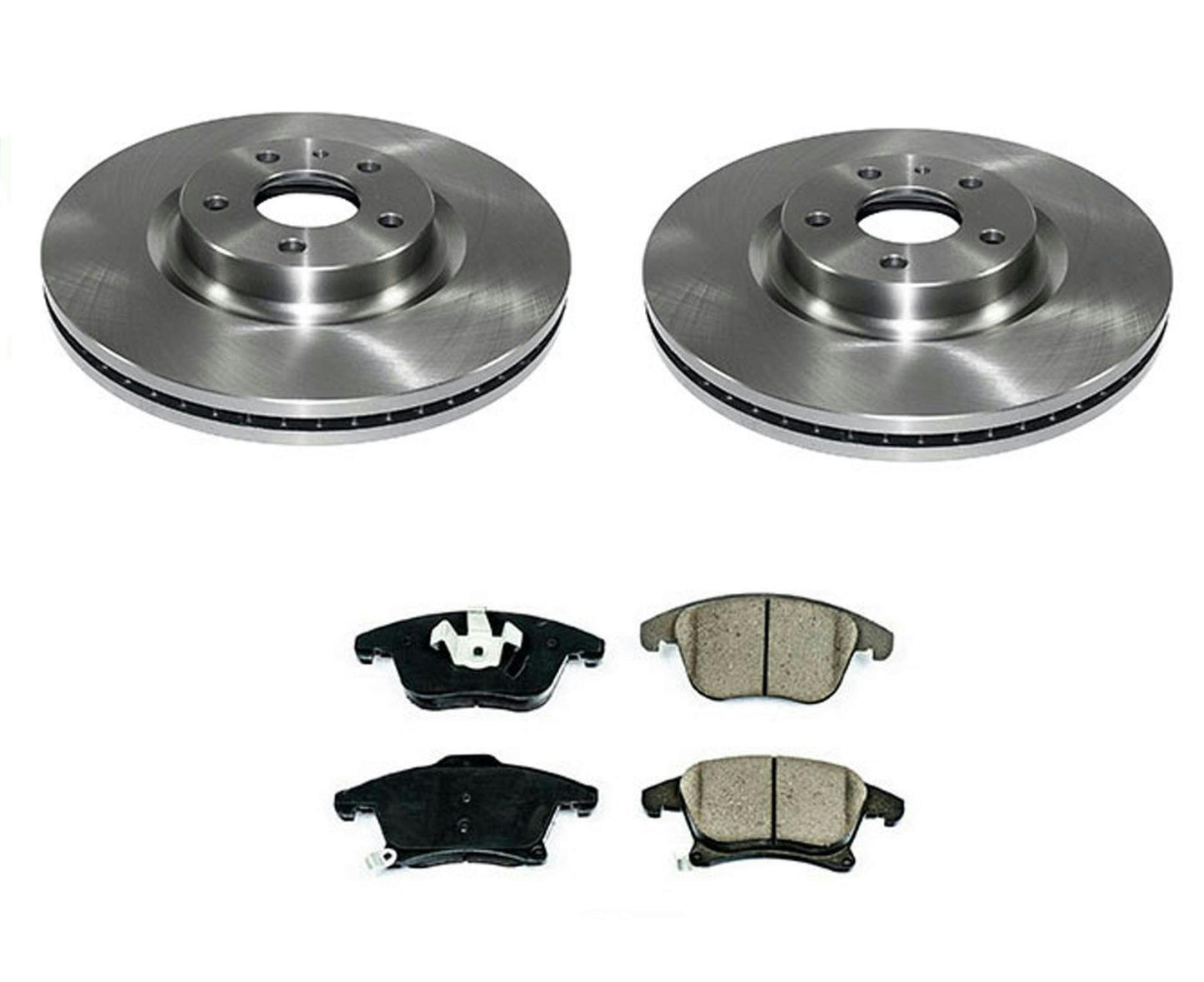 Front Brake Disc Rotor Rotors & Brake Ceramic Pad Pads for 2013-2016 Lincoln MKZ