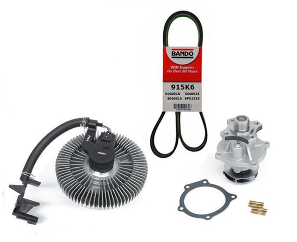 For GM 02-09 TRAILBLAZER 4.2L Engine Only Electronic Fan Clutch Water Pump Belt