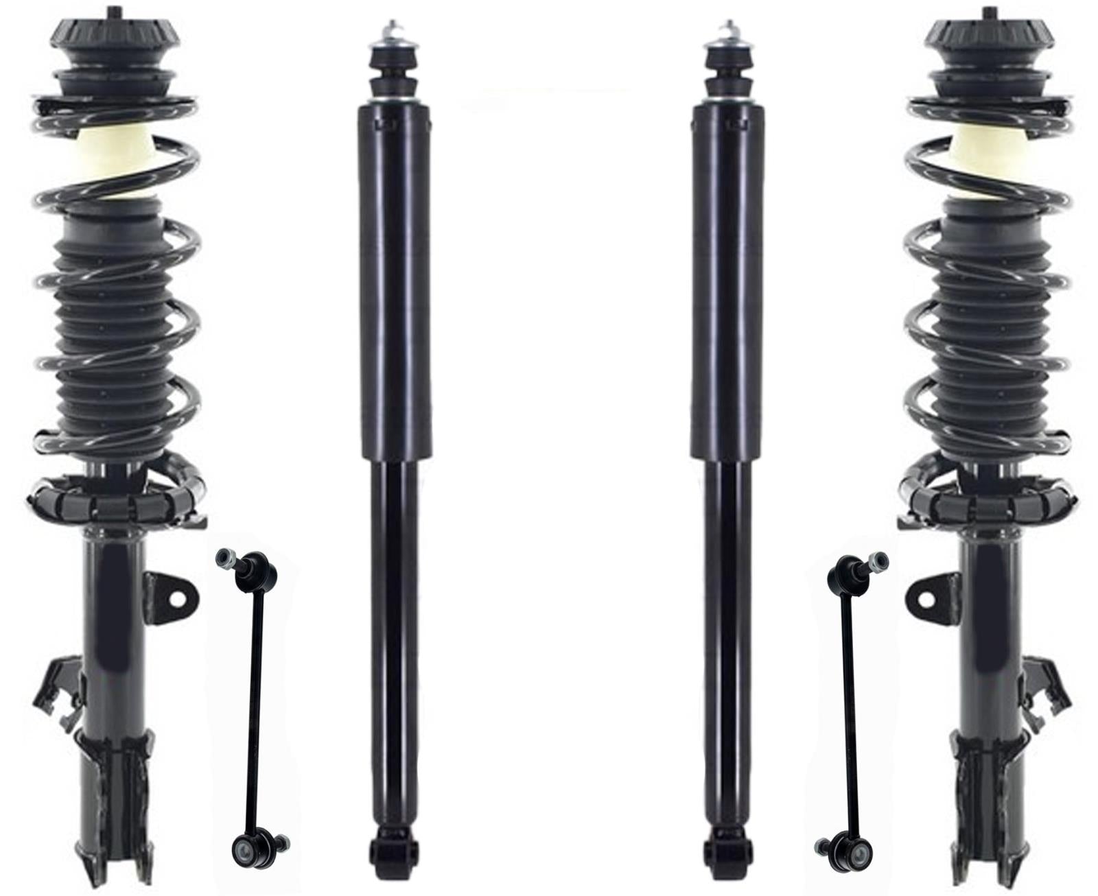 For 2012-2019 Nissan Versa Front Shocks Struts With Coil Spring Sway Bar Links For 2012-2019 Nissan Versa Front Shocks Struts With Coil Spring Sway Bar Links