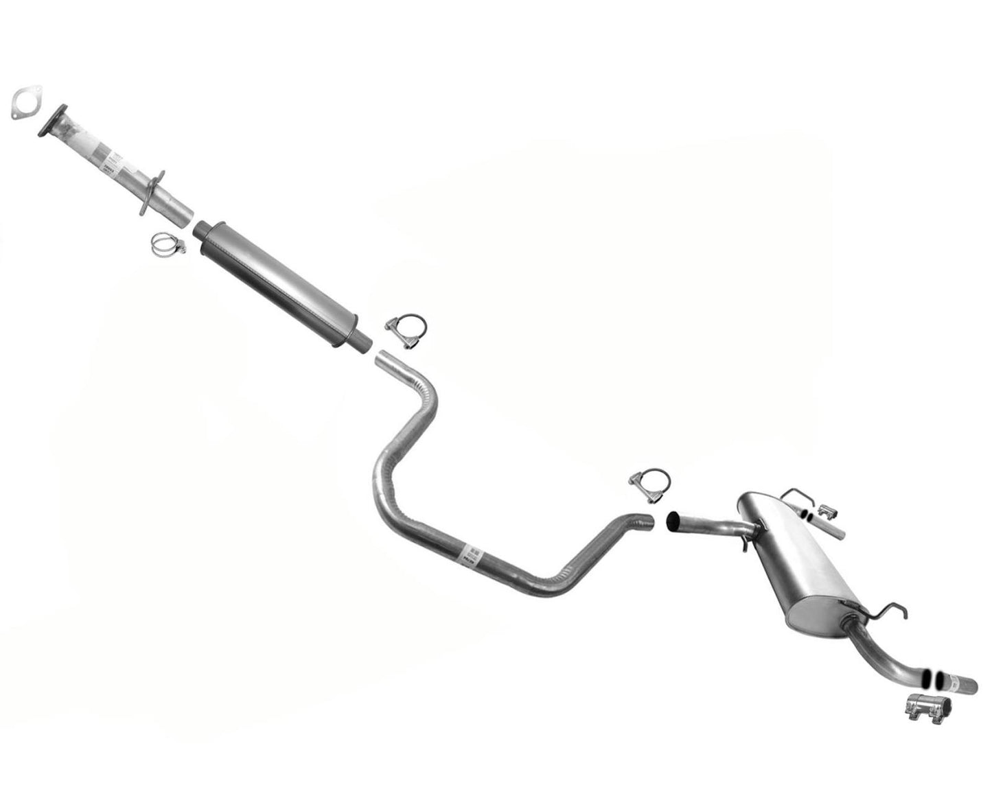 Ext Pipe Dual Outlet Muffler Exhaust System For Chevrolet Malibu LTZ 3.6L 2008