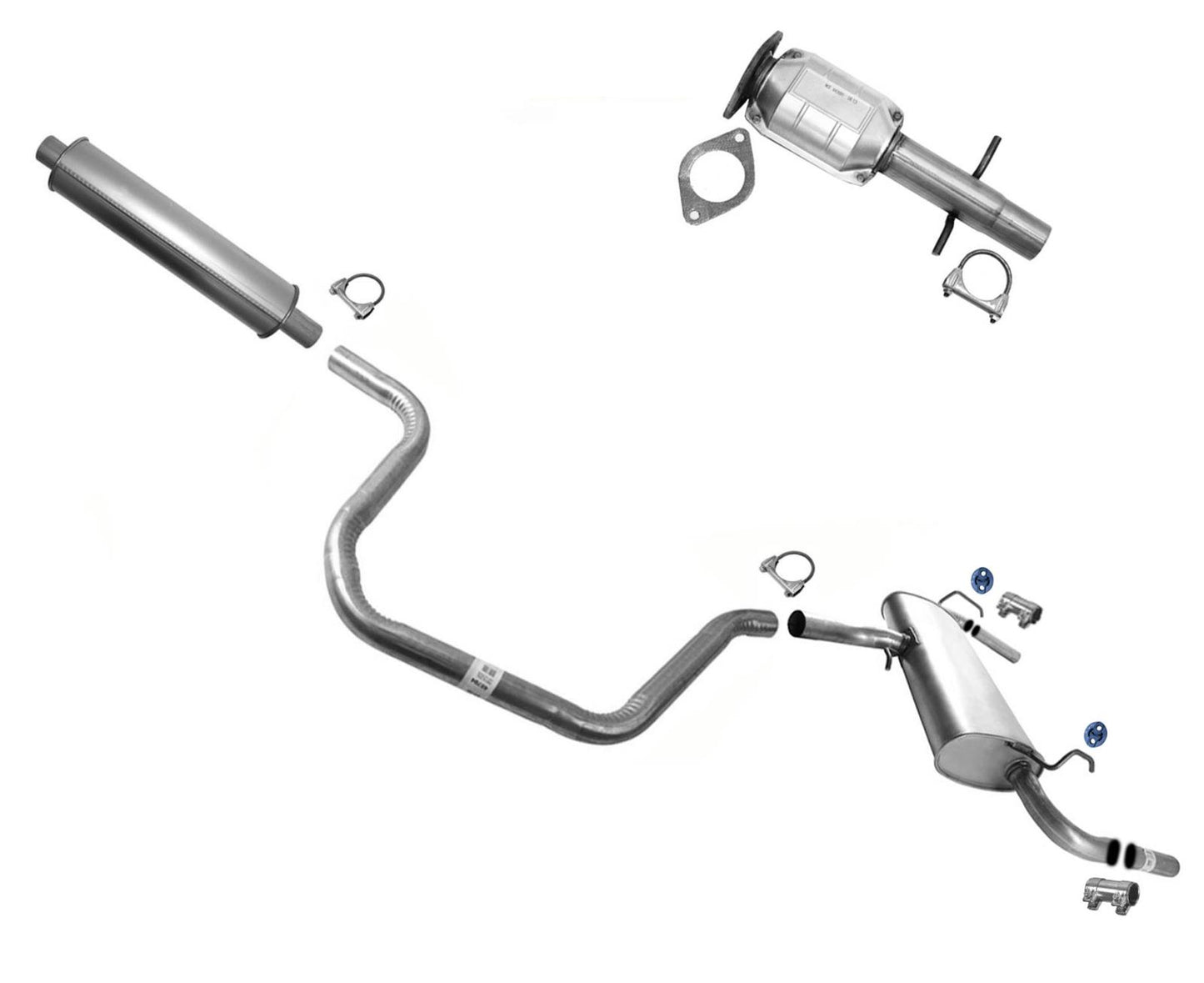 Ext Pipe Dual Outlet Muffler Exhaust System For Chevrolet Malibu LTZ 3.6L 09-12