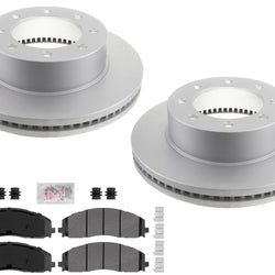 Front Disc Brake Rotors Fleet Brake Pads for Ford F250 Super Duty 2023-2024 4x4