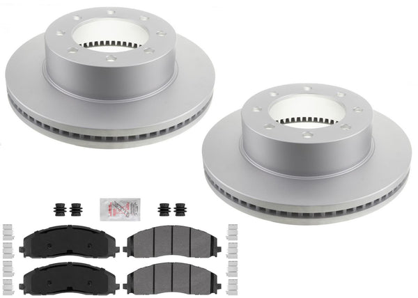 Front Disc Brake Rotors Fleet Brake Pads for Ford F250 Super Duty 2023-2024 4x4