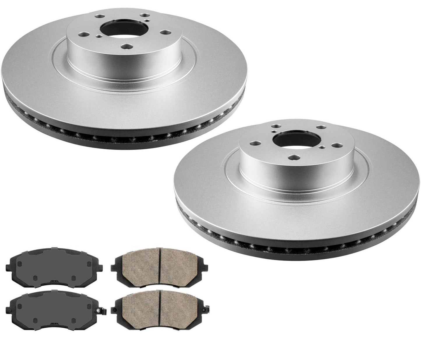 (2) Rotores de freno delantero y pastillas de freno de cerámica para Subaru Outback 2.5L 05-12.