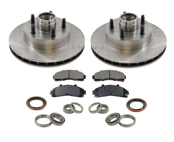 For 1995-1997 Ford Ranger Rear Wheel Drive Brake Rotors Pads Bearings Rear ABS