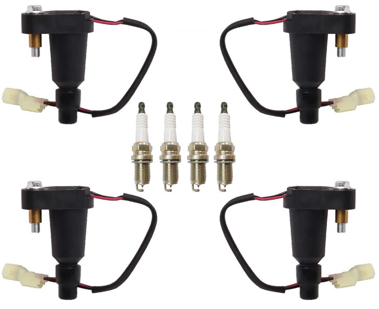 4 Direct Ignition Coil & Spark Plugs For Subaru Impreza 2.2L 1995 1996 2000