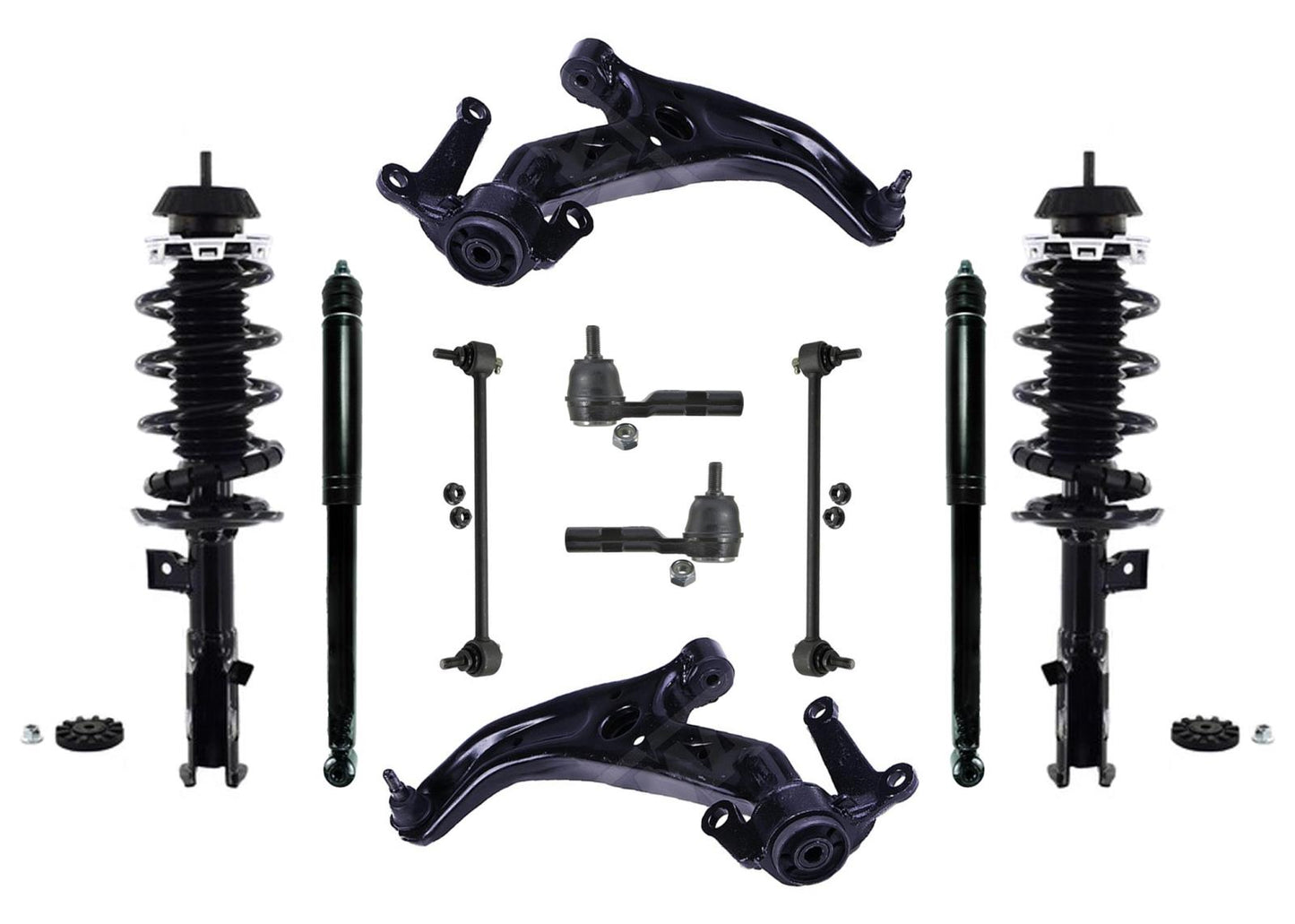 Coil Spring Struts Control Arms Bushings Tie Rods Sway for Honda Fit 2006-2008