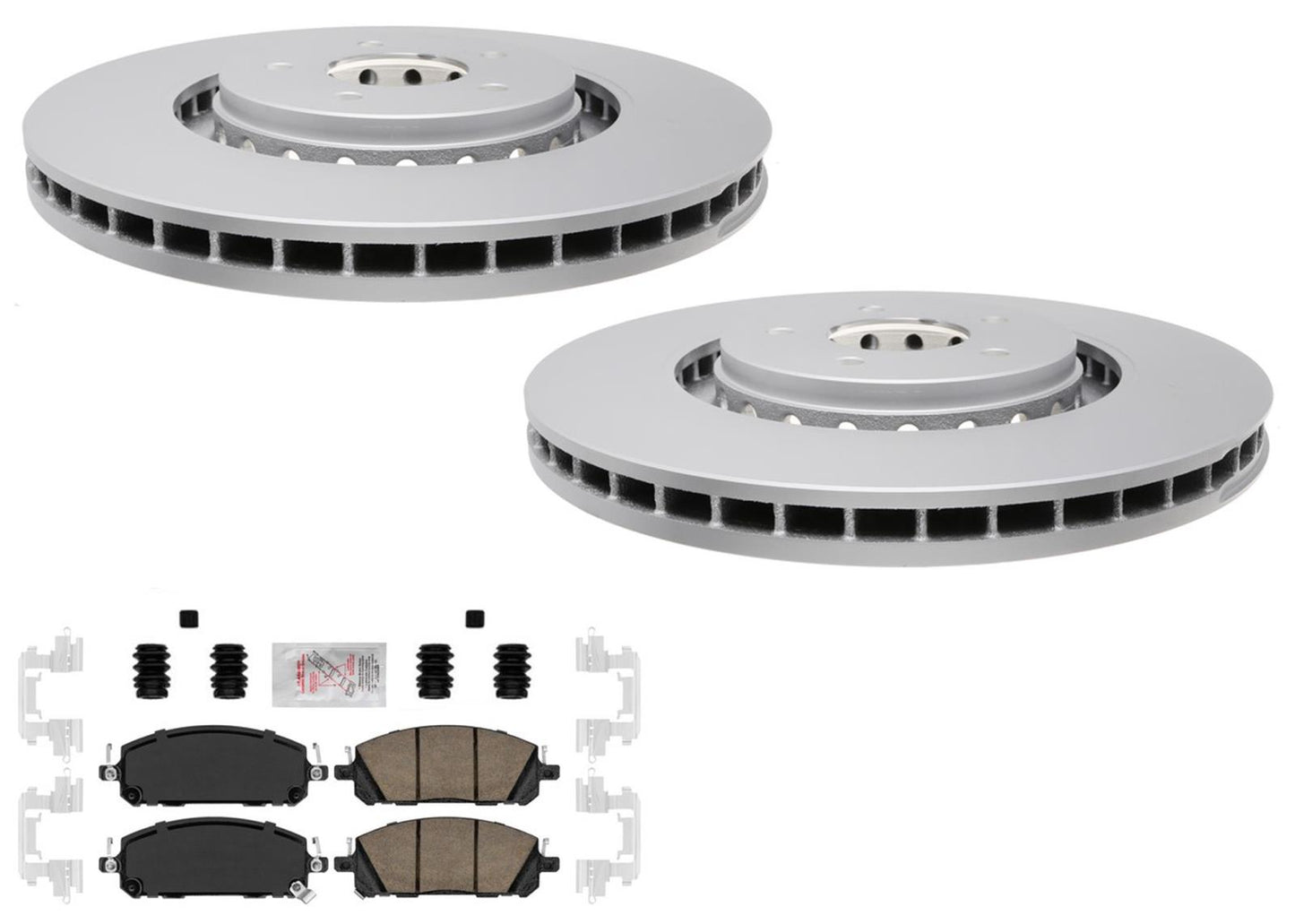Front Coated Disc Brake Rotors Pads For Infiniti QX60 Pathfinder 2022 2023 2024