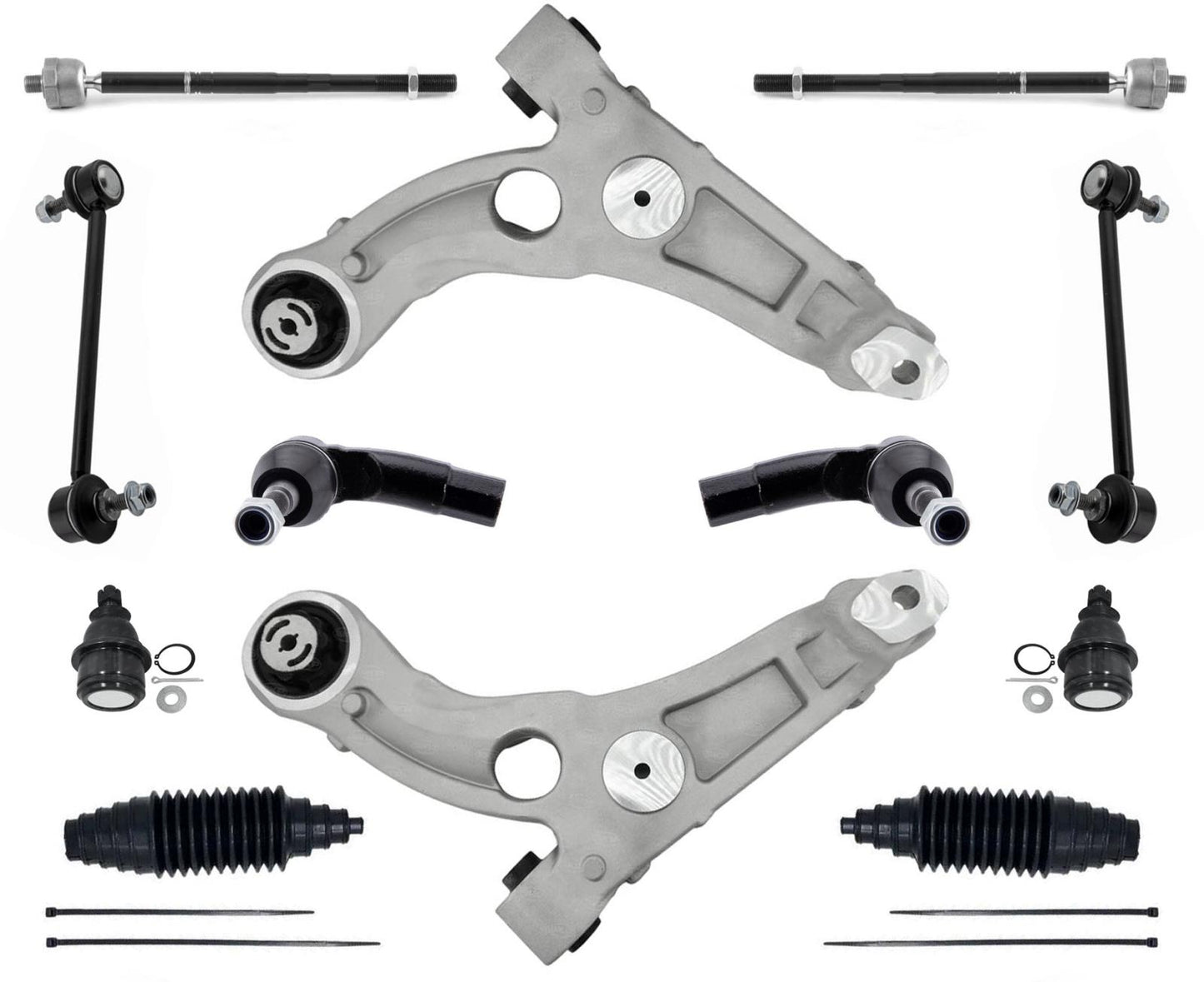 Front Lower Control Arms Tie Rods Links For Jeep Cherokee 2014-2018 W/ OFF ROAD