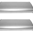 (2) 10 1/2" Oval Universal Muffler 26" OAL 2.25ID 2.25ID Offset Offset