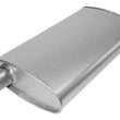 (2) 10 1/2" Oval Universal Muffler 26" OAL 2.25ID 2.25ID Offset Offset