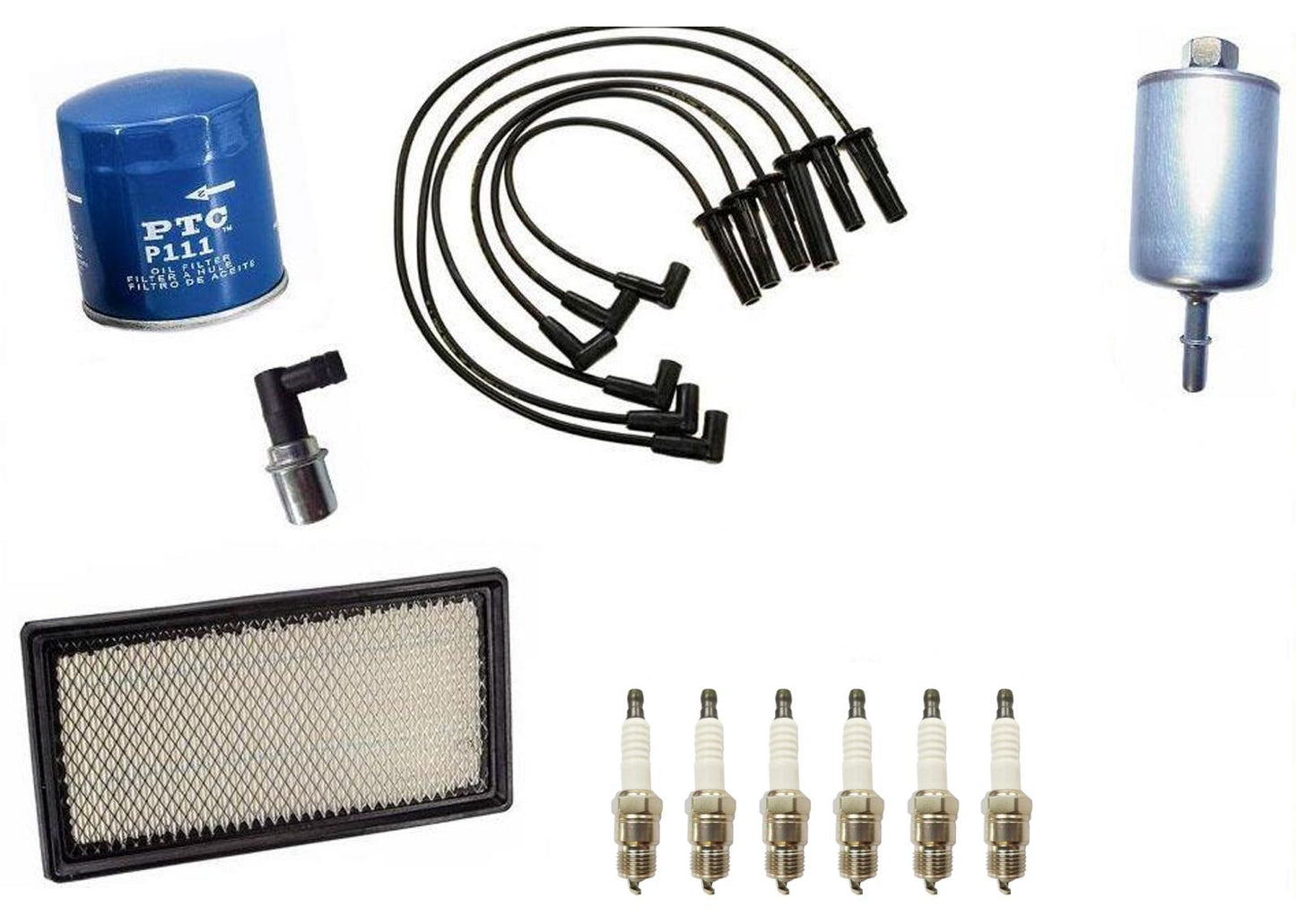 Wires Spark Plugs Oil Air Gas Filters 11Pc for Chevrolet Camaro 3.4L 93-95