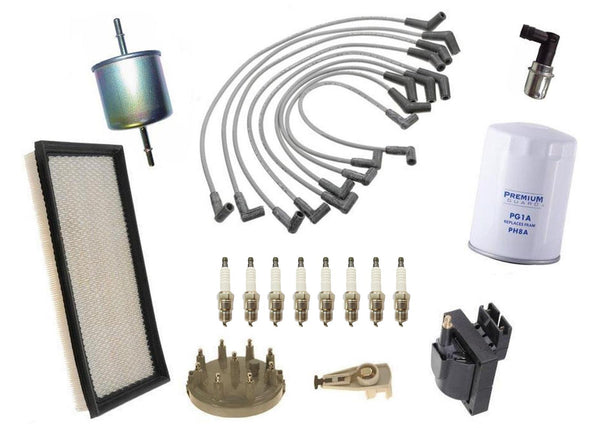 Ignition Wires Plugs Coil Oil Air Gas Filter For Ford F-150 5.0L 1993 1994 1996