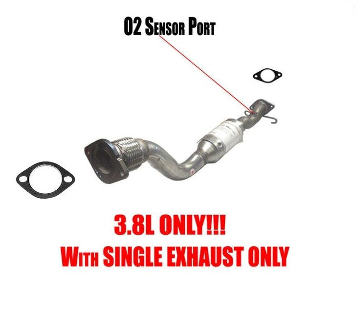 Convertidor catalítico de tubo flexible y juntas para Pontiac Grand Prix 3.8L 1993-2007